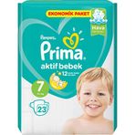 Prima Aktif Bebek No:7 XXLarge 23 Adet Bebek Bezi