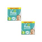 Prima Bebek Bezi 3 Beden-numara Midi 6-10 Kg 62 Li 2 Paket 124 Adet