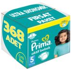Prima Bebek Bezi 5 Beden 11-16 Kg Junior 368 Adet Ultra Ekonomik Fırsat Pk