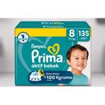 Prima Bebek Bezi 8 Beden 17+ KG XXX Large 135 Adet Süper Mega Pk