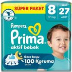 Prima Bebek Bezi 8 Beden 17+ KG XXX Large 27 Adet Süper Pk