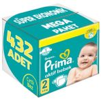Prima Bebek Bezi Beden:2 (4-8kg) Mini 432 Adet Süper Ekonomik Mega Pk - 2 Beden 4 - 8 kg 72'li