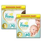 Prima Bebek Bezi Premium Care 1 Beden 70 li + 2 Beden 60 lı Set