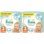 Prima Bebek Bezi Premium Care 3 Beden 144 Adet Midi Aylık Fırsat Paketi & Prima Bebek Bezi Premium Care 3 Beden 52 Adet Midi Jumbo Paket