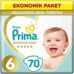 Prima Bebek Bezi Premium Care Ekonomik Paket 70'li PKT.PRIMA.171 6 Numara