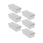 Prima Nova 6'lı Buzdolabı Düzenleyici Dolap İçi Organizer Saklama Kabı Seti 360*150*100 MM - Şeffaf