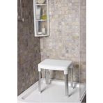 Prima Nova Cappadocıa Paslanmaz Aluminyum Geniş Yüzeyli Banyo Taburesi 130 Kg Taşıma Kapasitesi