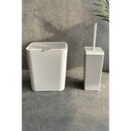 Prima Nova Flip 2'li Banyo Seti Çöp kovası Tuvalet Fırçası - Kum Beji