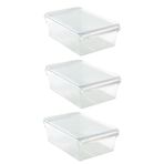 Prima Nova Kapaklı Buzdolabı Içi Organizer Dolap Içi Düzenleyici Saklama Kabı 325*205*100 Mm Şeffaf 3lü