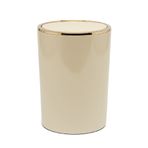 Prima Nova Lenox 6 LT Banyo Mutfak Ofis Çöp Kovası - Bej & Altın