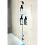 Prima Nova YÜKSEKLİK AYARLI OVAL BANYO RAFI 3LÜ-ŞEFFAF