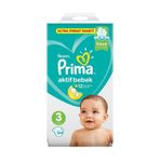 Prima Pampers Aktif Bebek Bezi 6-10 Kg 3 Numara 2 X 62 124 Adet 3 Numara
