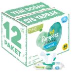 Prima Pampers Harmonie Aqua Pure 12x48 Yaprak Islak Mendil