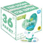 Prima Pampers Harmonie Aqua Pure 36x48 Yaprak Islak Mendil
