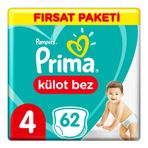 Prima Pants No:4 Maxi 62 Adet Külot Bebek Bezi