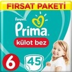 Prima Pants No:6 XLarge 45 Adet Külot Bebek Bezi