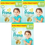 Prima Premium Care Bebek Bezi, Beden 6 (13+ kg), 186 Adet, Tek Kullanımlık