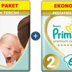 Prima Premium Care Bebek Bezi Beden:1 + Beden:2 130 Adet Yeni Dogan Seti Ekonomik Pk