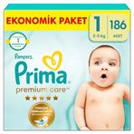 Prima Premium Care No:1 Yenidoğan 186 Adet Bebek Bezi