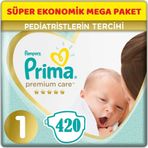 Prima Premium Care No:1 Yenidoğan 420 Adet Bebek Bezi
