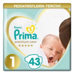 Prima Premium Care No:1 Yenidoğan 43 Adet Bebek Bezi