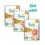 Prima Premium Care No:3 Midi 204 Adet Bebek Bezi
