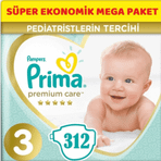 Prima Premium Care No:3 Midi 312 Adet Bebek Bezi