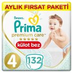 Prima Premium Care No:4 Maxi 132 Adet Külot Bebek Bezi