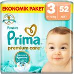 Prima PremiumCare Bebek Bezi Ekonomik Paket 3 Numara 52 Adet Bez