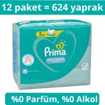 Prima Temiz ve Ferah 12'li 624 Yaprak Islak Havlu Mendil