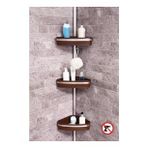 Primanova Beyaz Yaylı Banyo Köşelik Banyo Rafı