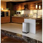 Primanova E-cube Yumuşak Kapanan Pedallı Banyo Mutfak Ofis Çelik Çöp Kovası 30lt-pls Iç Kovalı-d14679 Gri