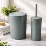 Primanova Flores 2'li Gri Banyo Seti