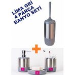 Primanova Lima M-E07-07 Gri Tuvalet Fırçası