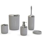 Primanova Lima Xl Krom Dekorlu Banyo Seti Gri M-SAS04-07-P