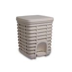 Primanova M-E54-09 Palm Pedallı Bej 9 lt Çöp Kovası