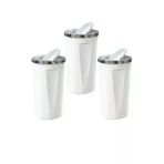 Primanova M-E76-01 Lenox Beyaz 3 Adet 35 lt Çöp Kovası