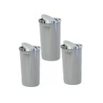 Primanova M-E76-07 Lenox Gri 3 Adet 35 lt Çöp Kovası