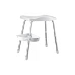 Primanova M KV35 01 Apollo Raflı Beyaz Duş Banyo Taburesi