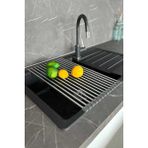 Primanova Paslanmaz Çelik Isıya Dayanıklı Alüminyum Katlanabilir Lavabo Üstü Çok Amaçlı Bulaşıklık 29 x 49 Cm.