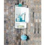 Primanova S05 Şeffaf Kapaklı Banyo Köşe Rafı