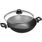 Primanova Woll D-WOLL1132ILL Siyah Titanyum Indüksiyon 32x11 cm Wok Tava