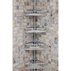 Primanova Yay Baskılı Kurulumu Kolay Dört Gözlü Alüminyum Banyo Köşe Rafı-n29