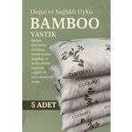 Primavera Home 5'li Bamboo Gri Serisi Yastık Seti | 50x70 Cm | Antialerjik Silikon Elyaf | Yıkanabilir 800 gr