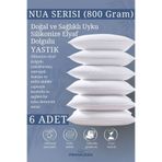 Primavera Home Primavera Nua Serisi 6'lı Elyaf Yastık (800 GR) – Makinede Yıkanabilir, Vakumlu Paket