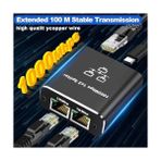 Prime 1 Gigabit Ethernet Anahtarı 2 Bağlantı Noktalı 1000MBPS, 1 Ila 2 Ethernet Splitter, Lan Ağ Anahtarı 1-2 Gigabit Ağ Bölücü, Bilgisayar, Hub, Anahtar, Yönlendirici ZR861 - 0 - Siyah - Option-1