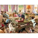 Prime 12235 3D Giordano Köpekler Oturma Odasında 300 Parça Puzzle