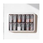 Prime 12'li Baharatlık Saklama Kabı Seti, Standlı, Kaşıklı, Kapaklı, Plastik, Cappuccino - 0,1 kg