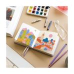 Prime 12X12 cm Sert Kapak 80 Yaprak 140 Gr. Eskiz Defteri - Book - Siyah - Option-1