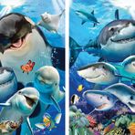 Prime 3D Okyanus Balıkları ve Köpekbalıkları Selfie Ikili Puzzle 200 Parça 10234
